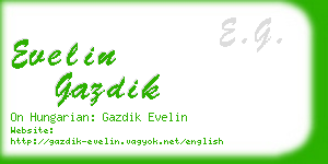 evelin gazdik business card